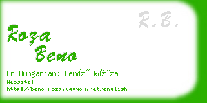 roza beno business card